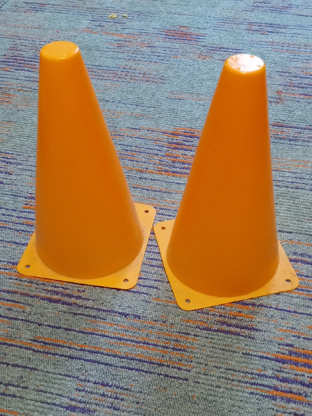 Bright Orange Training Cones - Pair